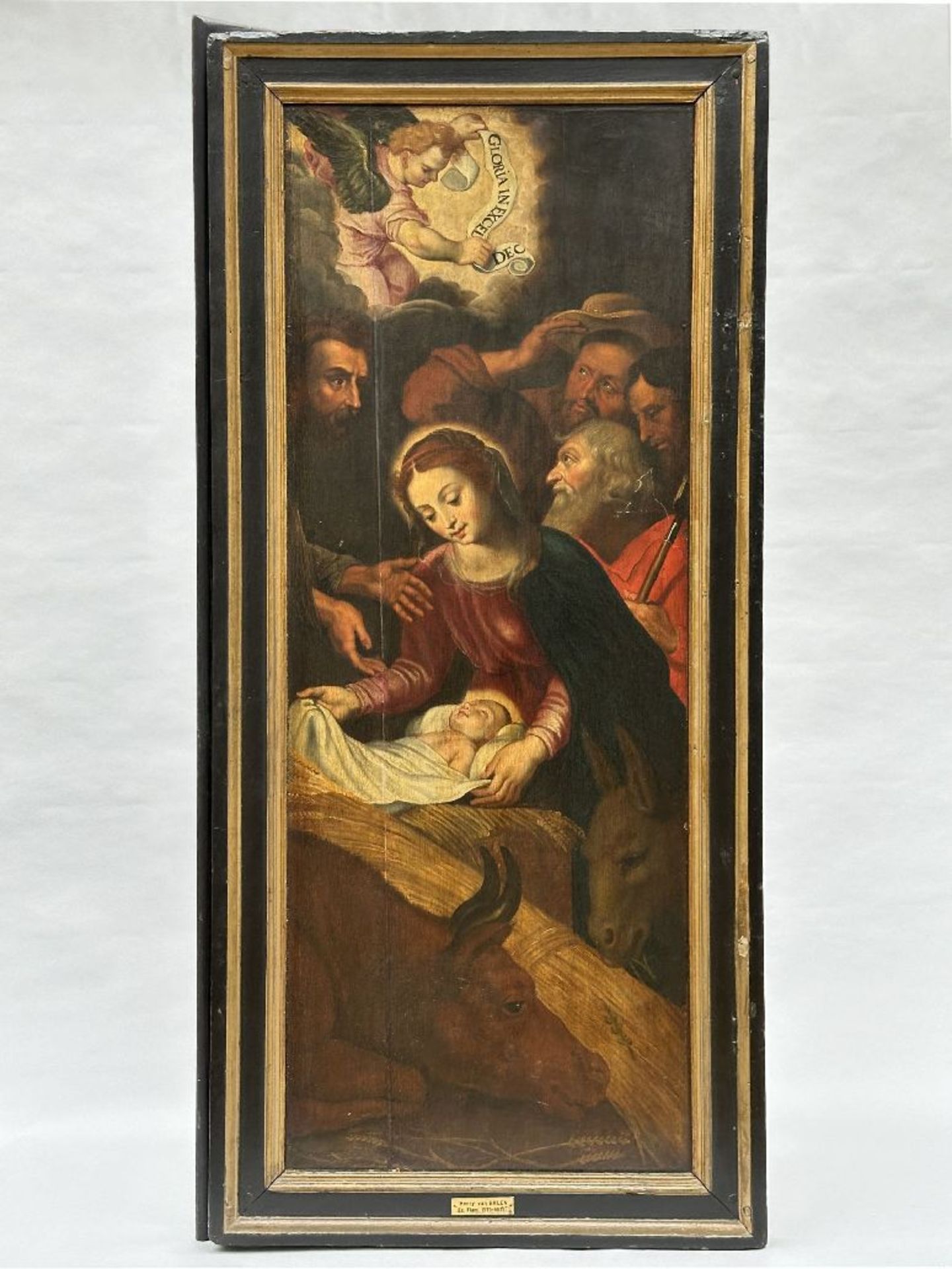 Side panel of a triptych 'Nativity and grisaille', 17th century - Image 8 of 9