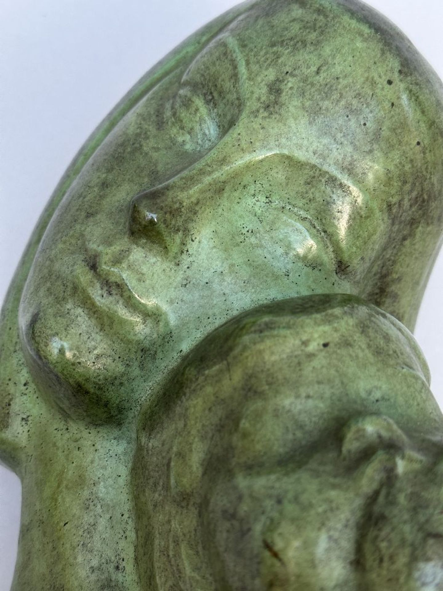 Gustave van den Meersche (1923): bronze statue 'mother and child' - Image 7 of 7