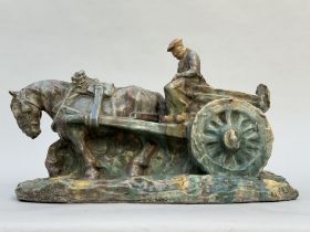 Domien Ingels: terracotta 'horse with cart'