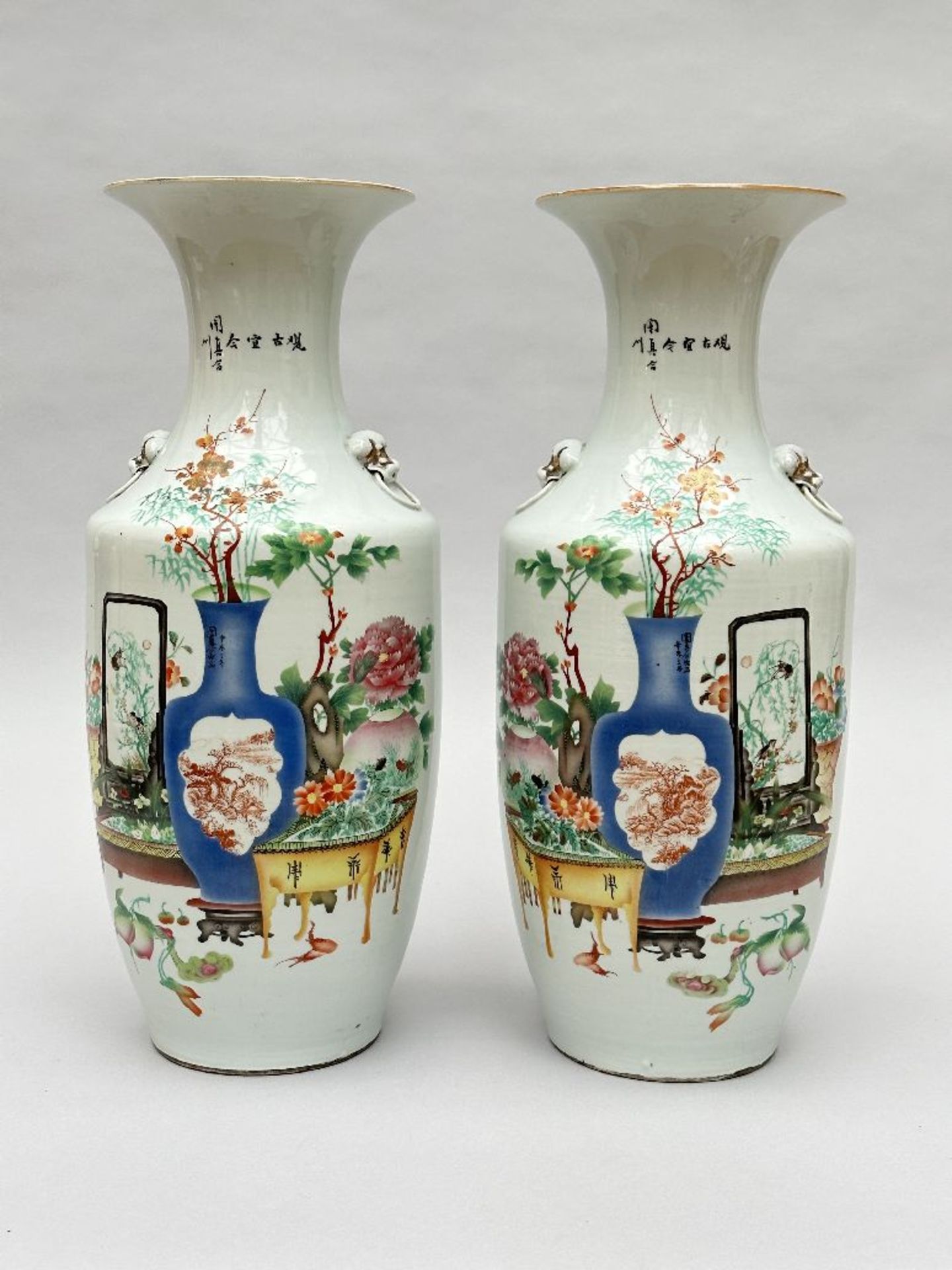 A pair of Chinese vases 'antiquities'