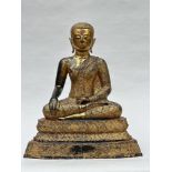 Buddha in lacquered bronze, Thailand 19th century