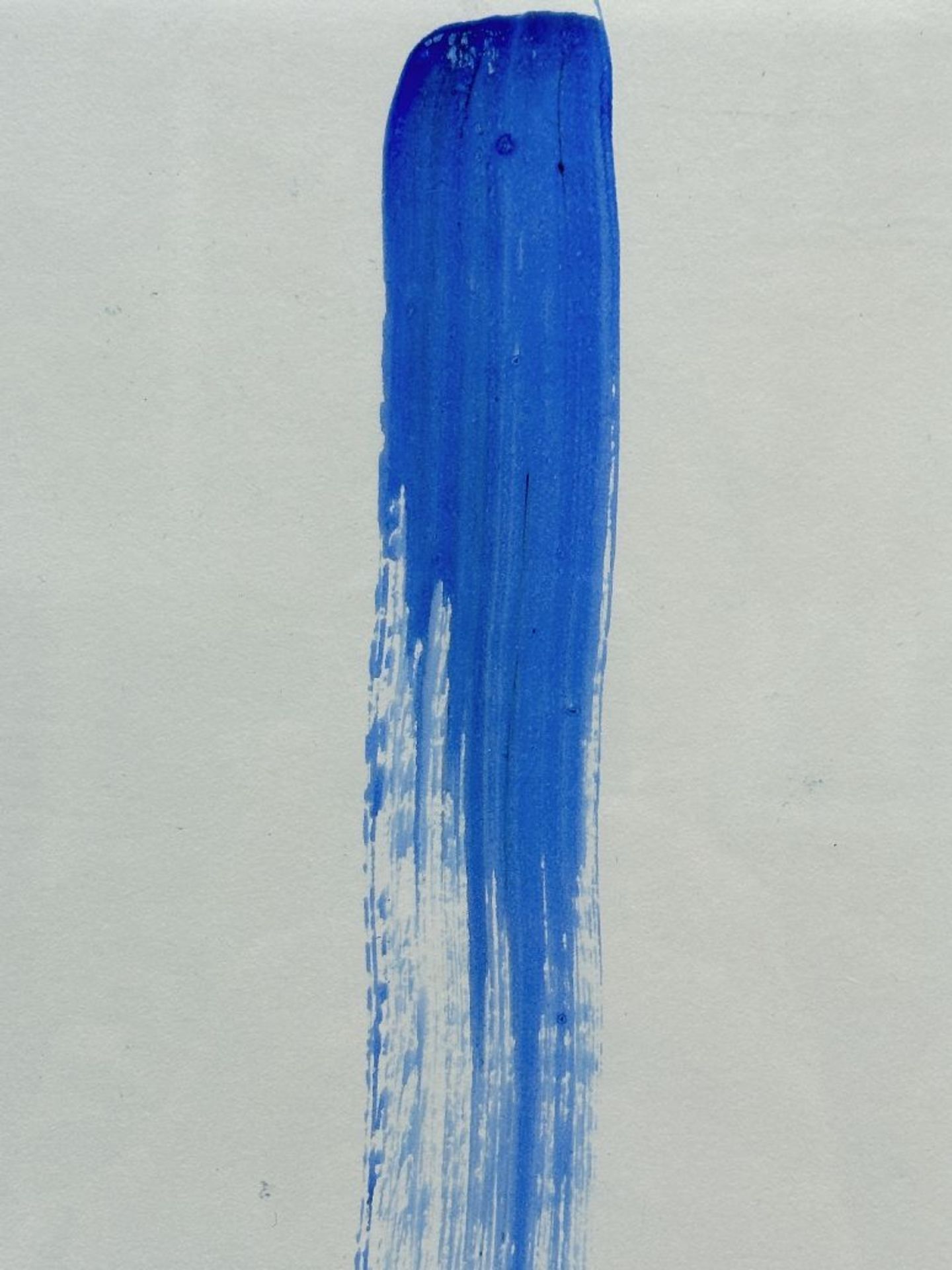 Lee Ufan (possibly by his hand): work on paper 'blue brush stroke' - Image 4 of 5