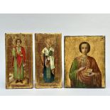 Collection: three Russian icons 'Saints'