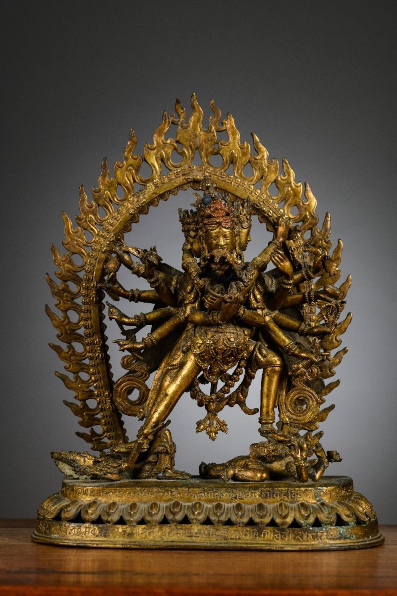 Large bronze Nepalese statue 'Chakrasamvara', 18th - 19th century