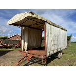 Single axle veg trailer approx. 17.5ft x 8ft with curtain sides