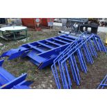 4 Sets of 93" x 36" Blue Metal Stairs