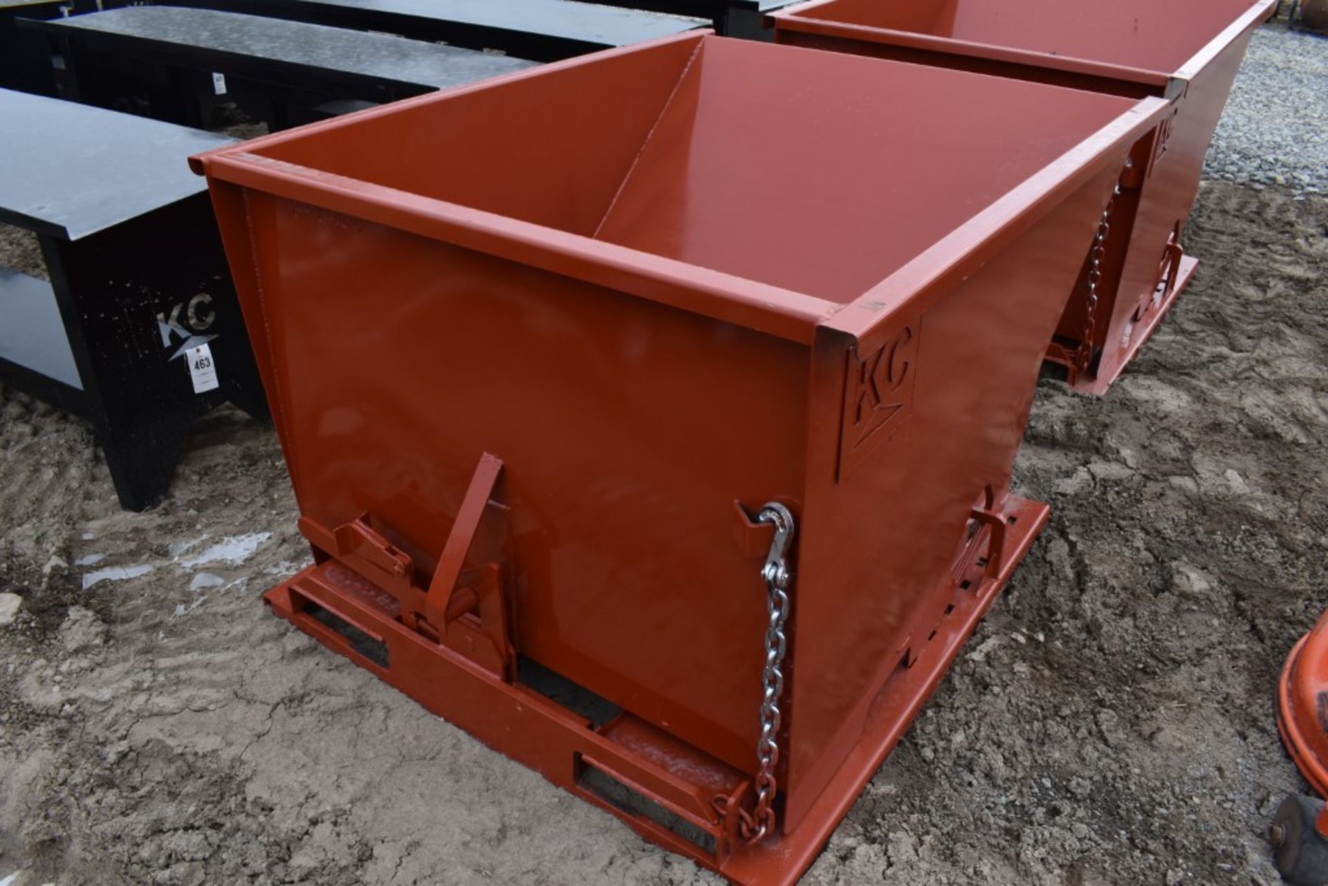 New KC Fork Mounted Self Tipping Dumpster - Bild 6 aus 8