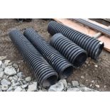 Group of Double Wall Corrugated Plastic Pipes