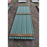 25 Pieces of 10' Sections of Green Corrugated Metal Paneling SOLD TIMES THE LINEAR FOOT