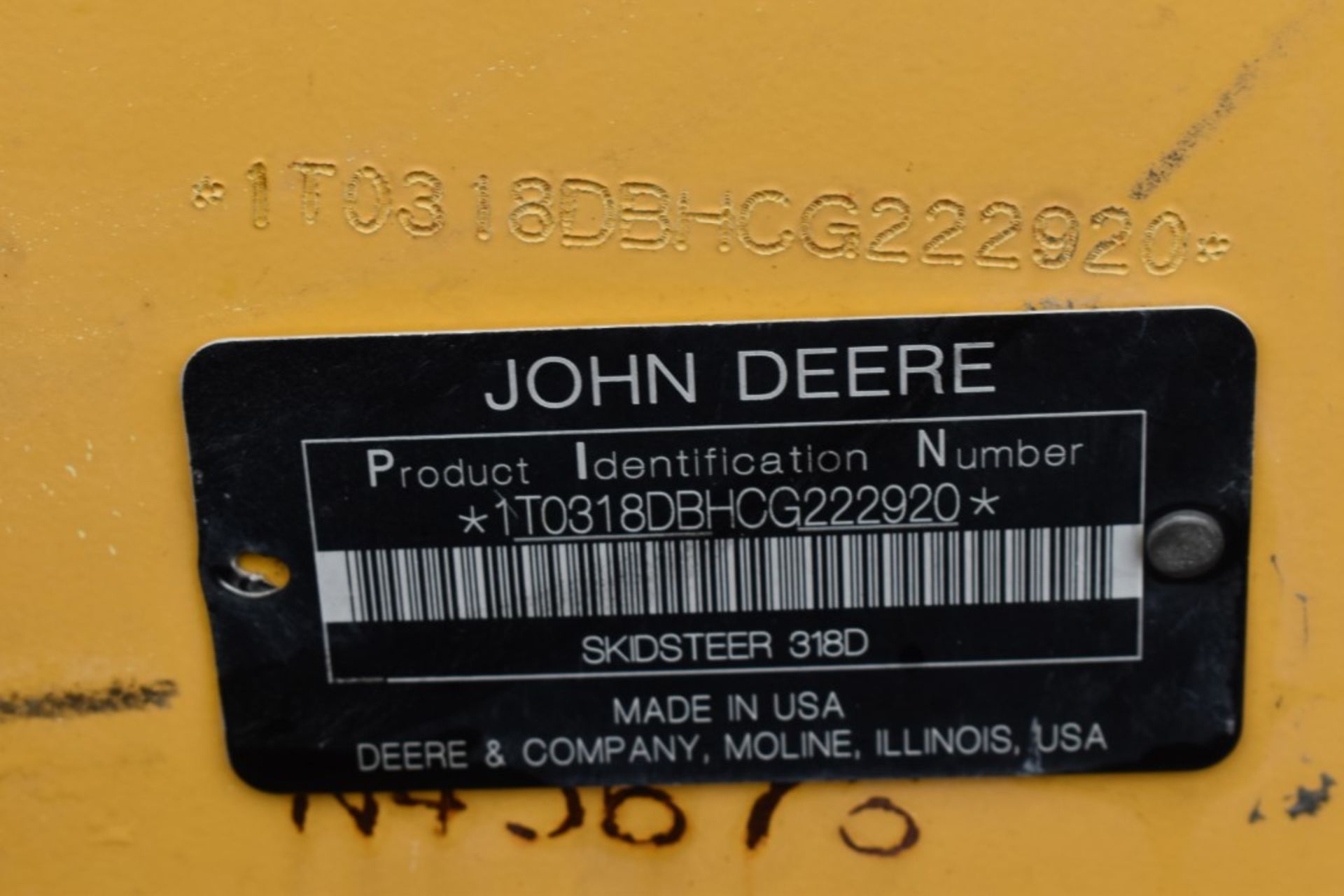 John Deere 318D Skid Steer 3488 Hours, Runs and Drives, Hydraulic Quick Attach, John Deere - Image 21 of 21