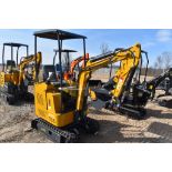 AGT Industrial H15 Mini Excavator Be Sure to Check Fluids, New, 16" Bucket, Auxiliary Hydraulics, 7"