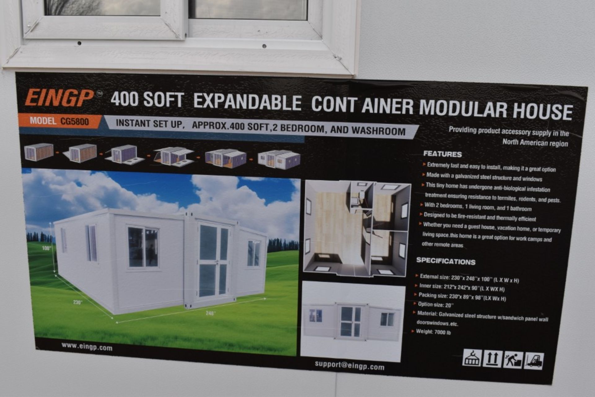 Eingp 400 SQFT Expangle Container Modular House New - Image 2 of 5