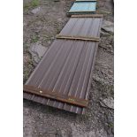 30 Pieces of 10' Sections of Brown Corrugated Metal Paneling SOLD TIMES THE LINEAR FOOT