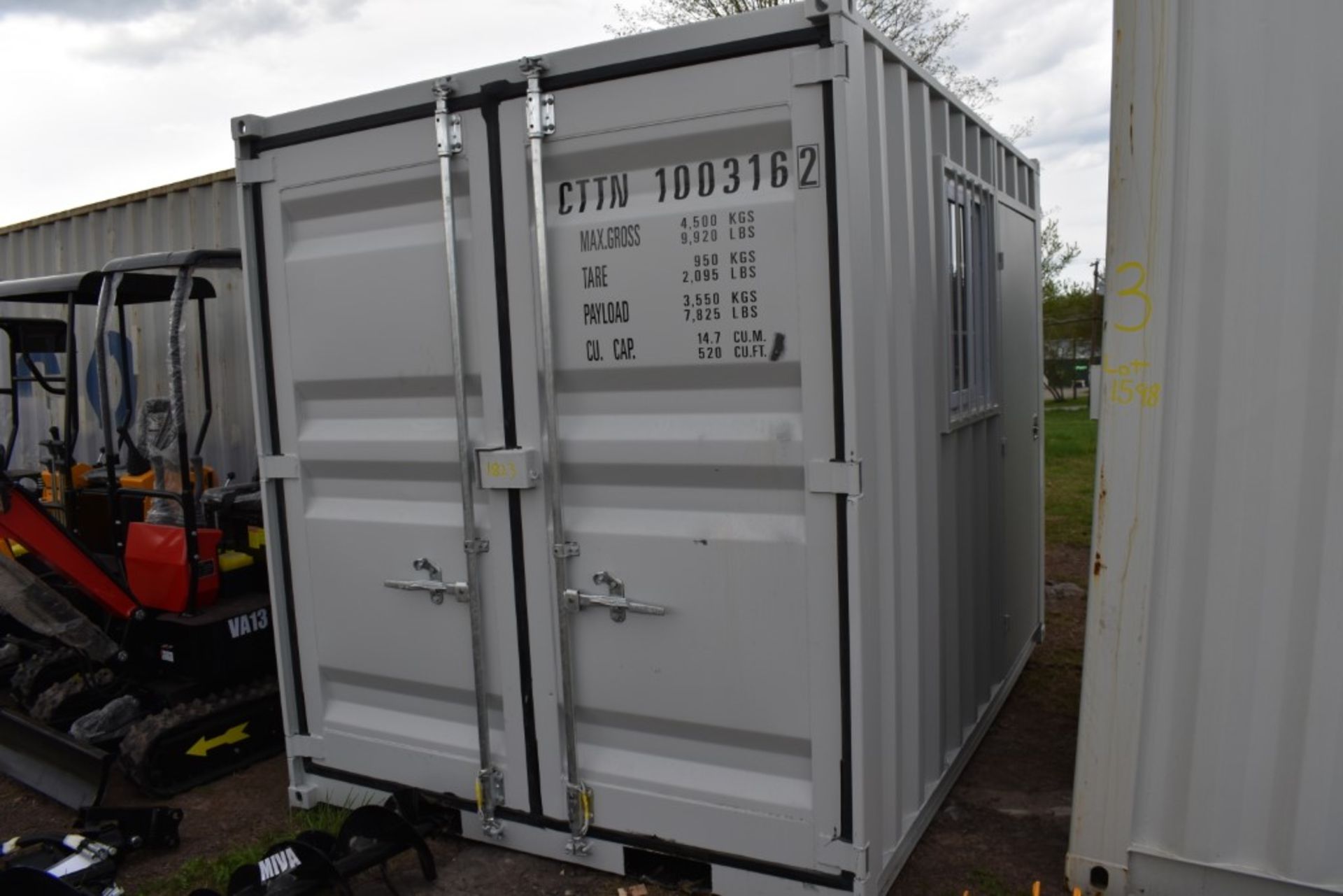 10' Shipping Container Security Office 98" x 87" x 122" - Image 2 of 6