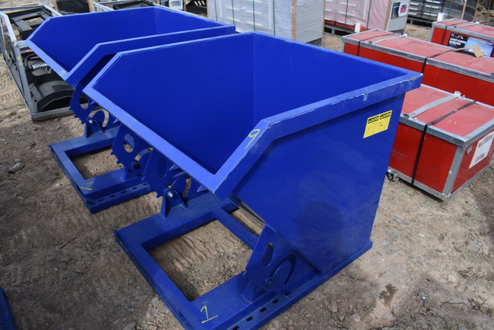 Fork Mounted Self Tipping Dumpster New