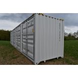 40' 5 Door Shipping Container New, 9' 6" High Cube