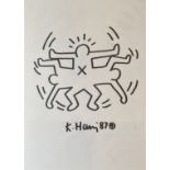 Keith HARING (1958-1990), Attribué à Sans titre,1987