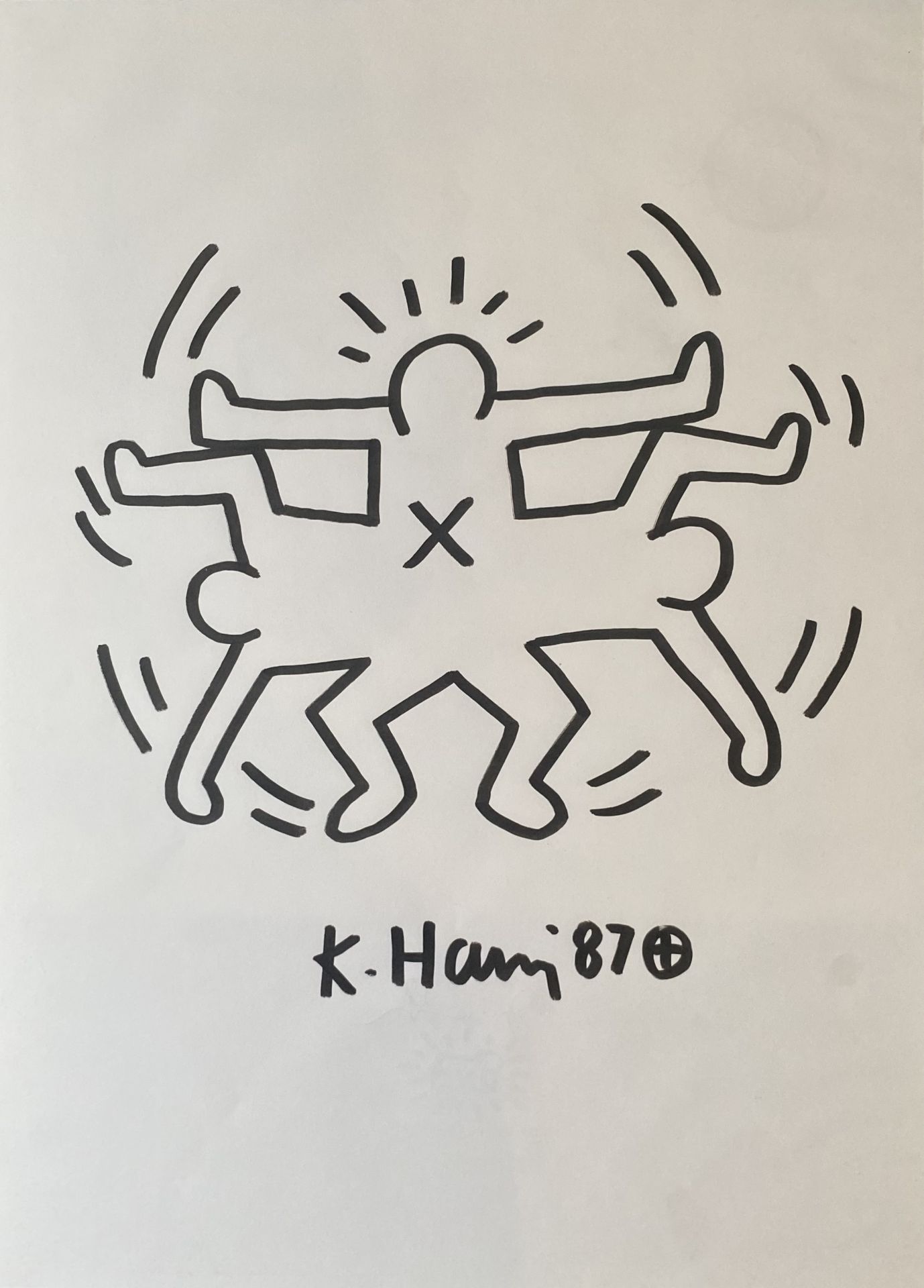 Keith HARING (1958-1990), Attribué à  Sans titre,1987 