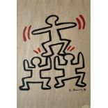 Keith HARING (1958-1990), Attribué à  Sans titre, circa 1984 