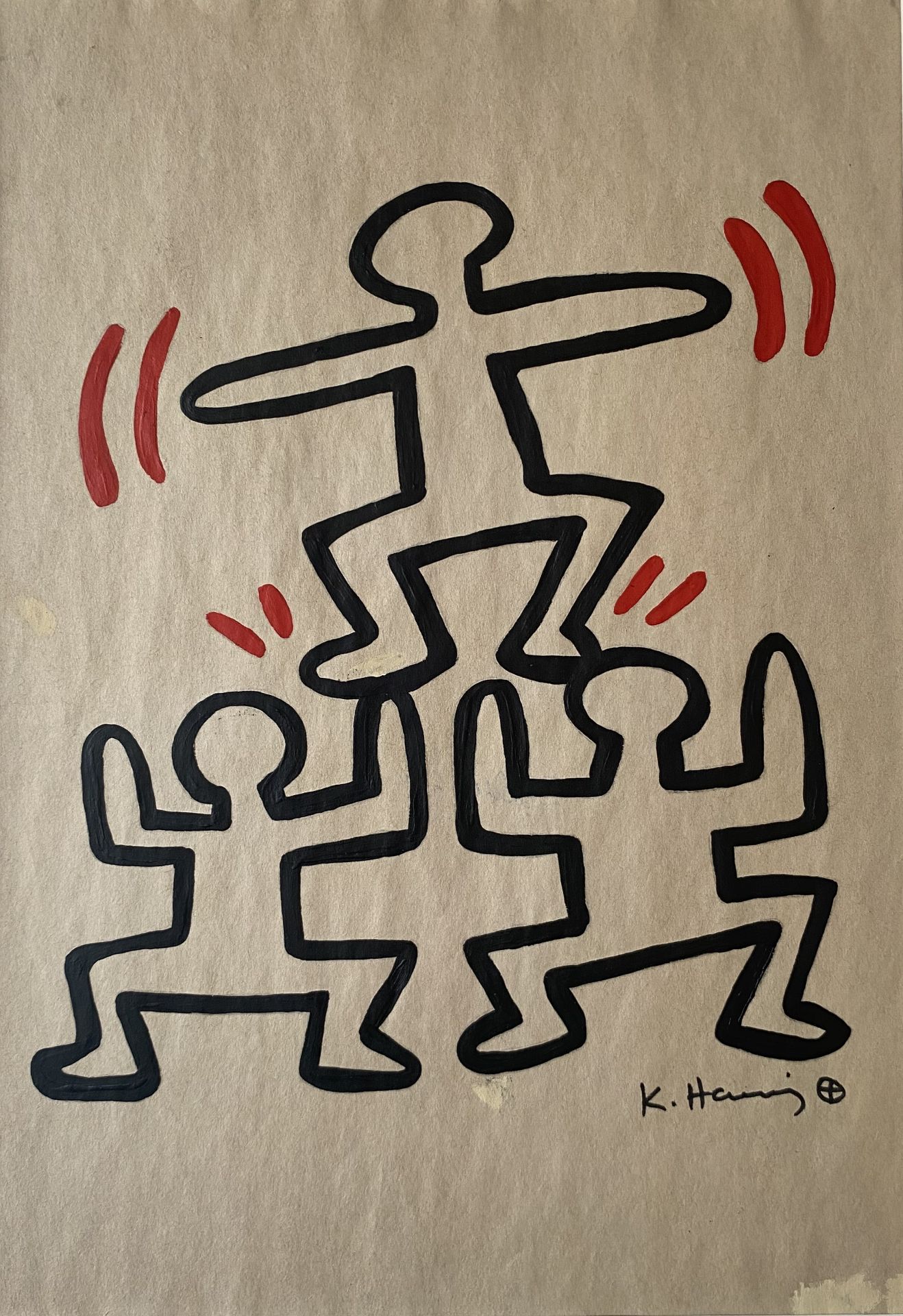 Keith HARING (1958-1990), Attribué à Sans titre, circa 1984