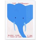 David SHRIGLEY (Né en 1968) The elephant, Everytime I think of him, I’m happy.