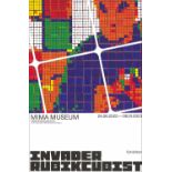 INVADER (Né en 1969)  Affiche de l'Exposition INVADER -RUBIKCUBIST 