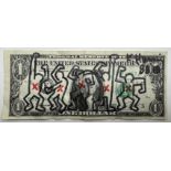 Keith HARING (1958-1990), Attribué à ONE DOLLAR, 1988