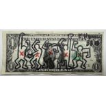 Keith HARING (1958-1990), Attribué à  ONE DOLLAR, 1988 