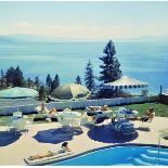 Slim AARONS (1916-2006)  Relaxing at lake tahoe 