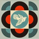 Shepard FAIREY (Né en 1970) Geometric Dove Black- 2023