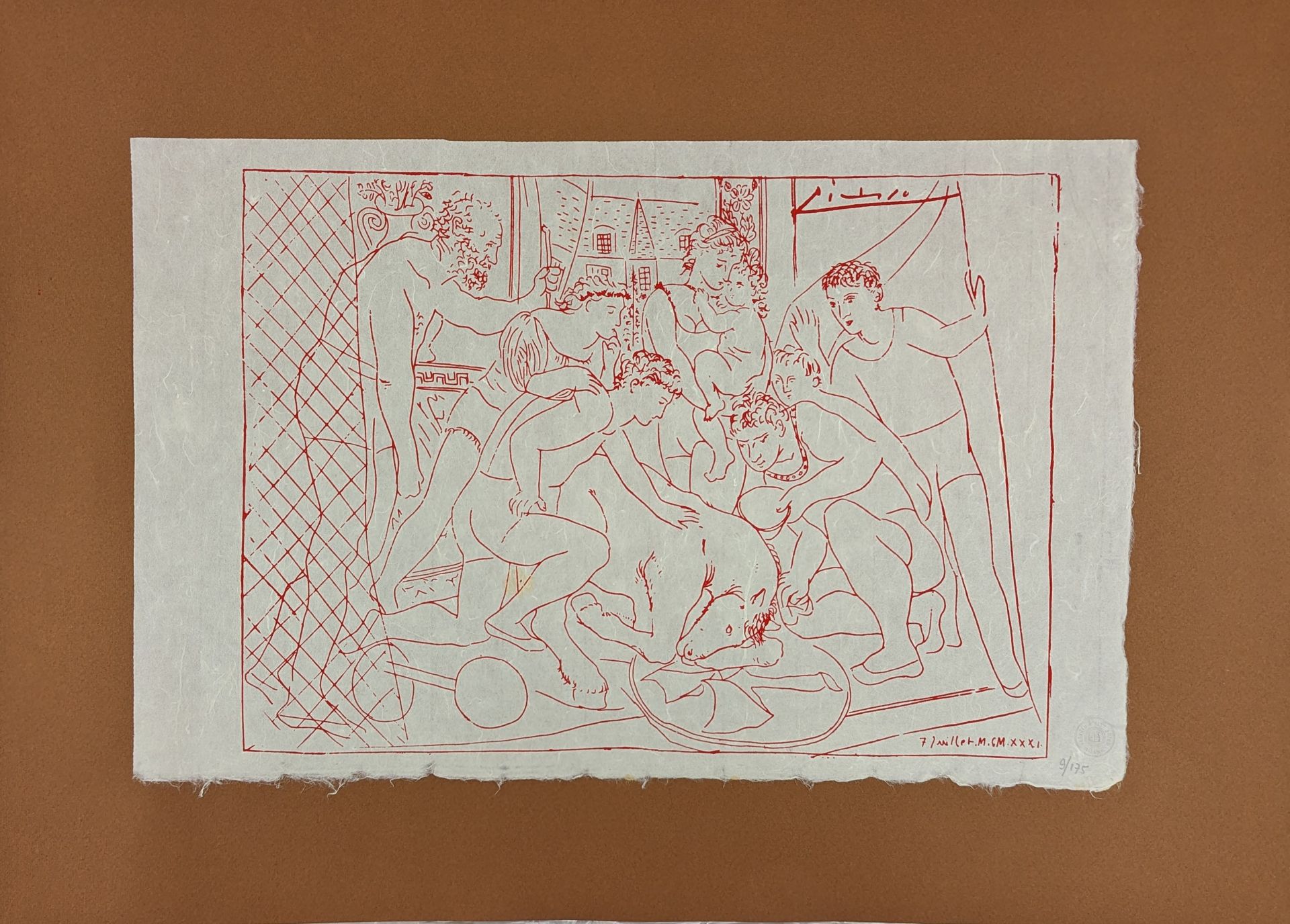 Pablo PICASSO (1881-1973), D’après Ma fille Maya (1962) Lithographie sur papier japon, signé dans l - Bild 2 aus 3