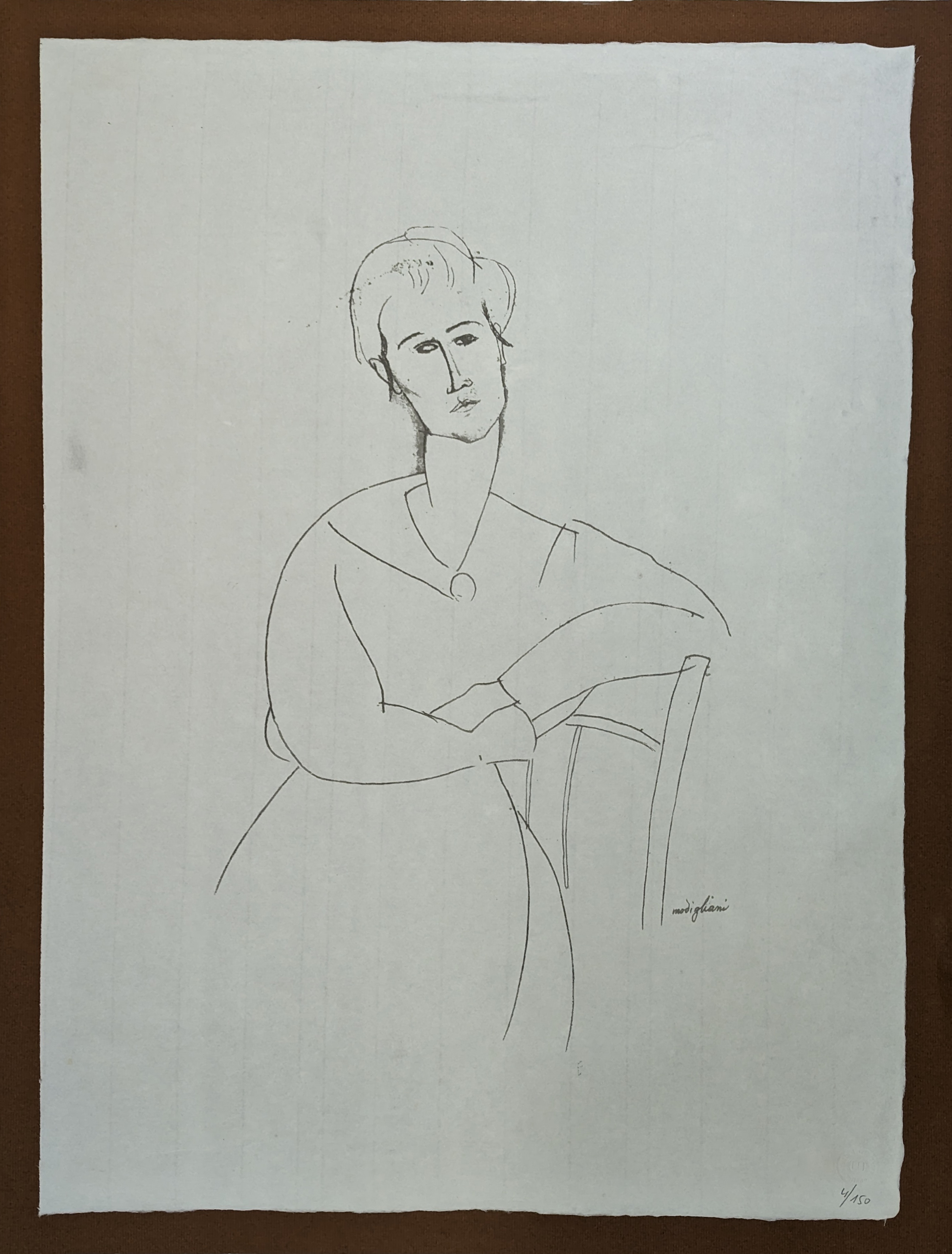 Amadéo MODIGLIANI (1884-1920), D’après Portrait féminin (modèle de 1916) - Image 3 of 10