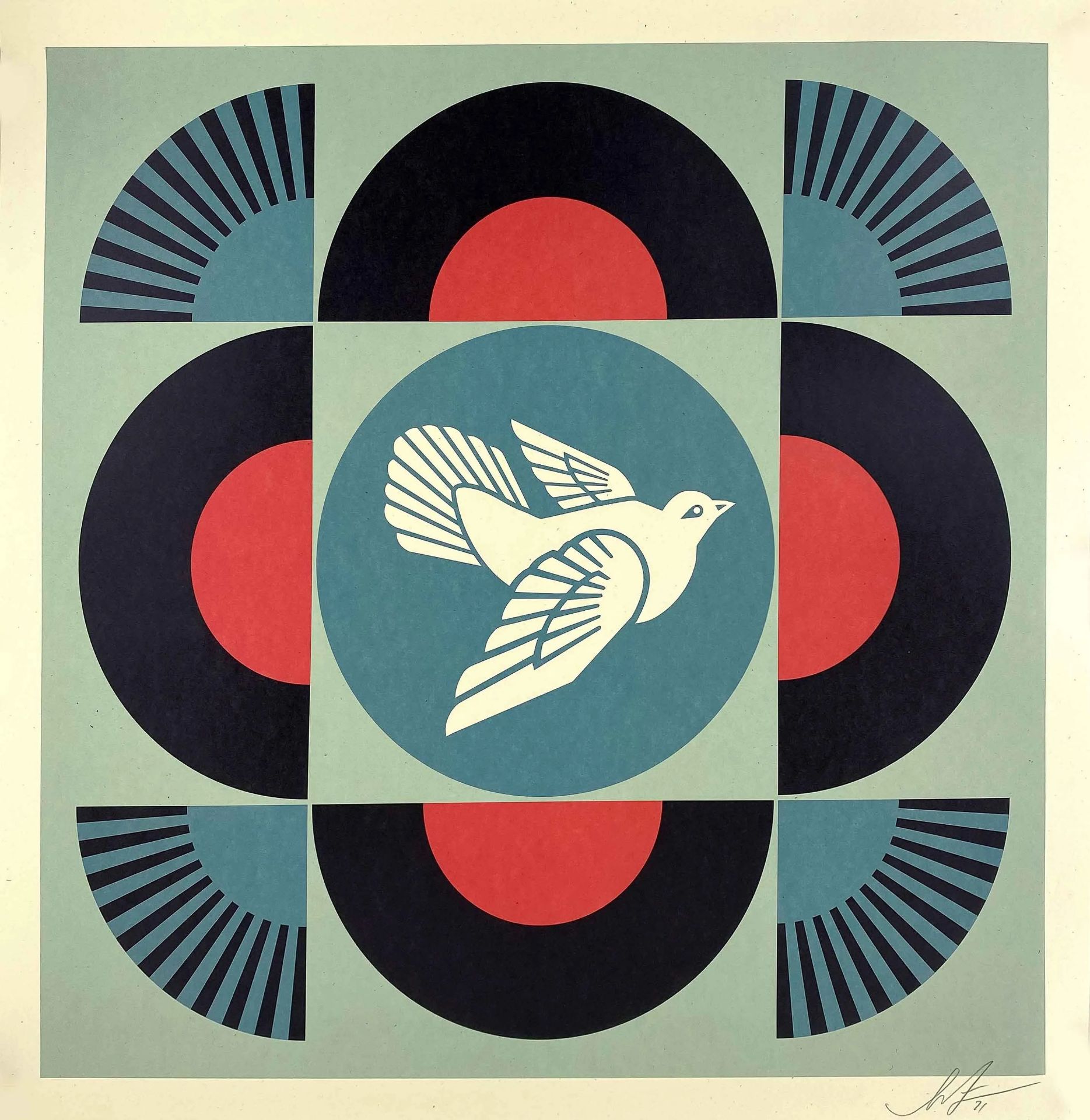 Shepard FAIREY (Né en 1970) Geometric Dove - 2023