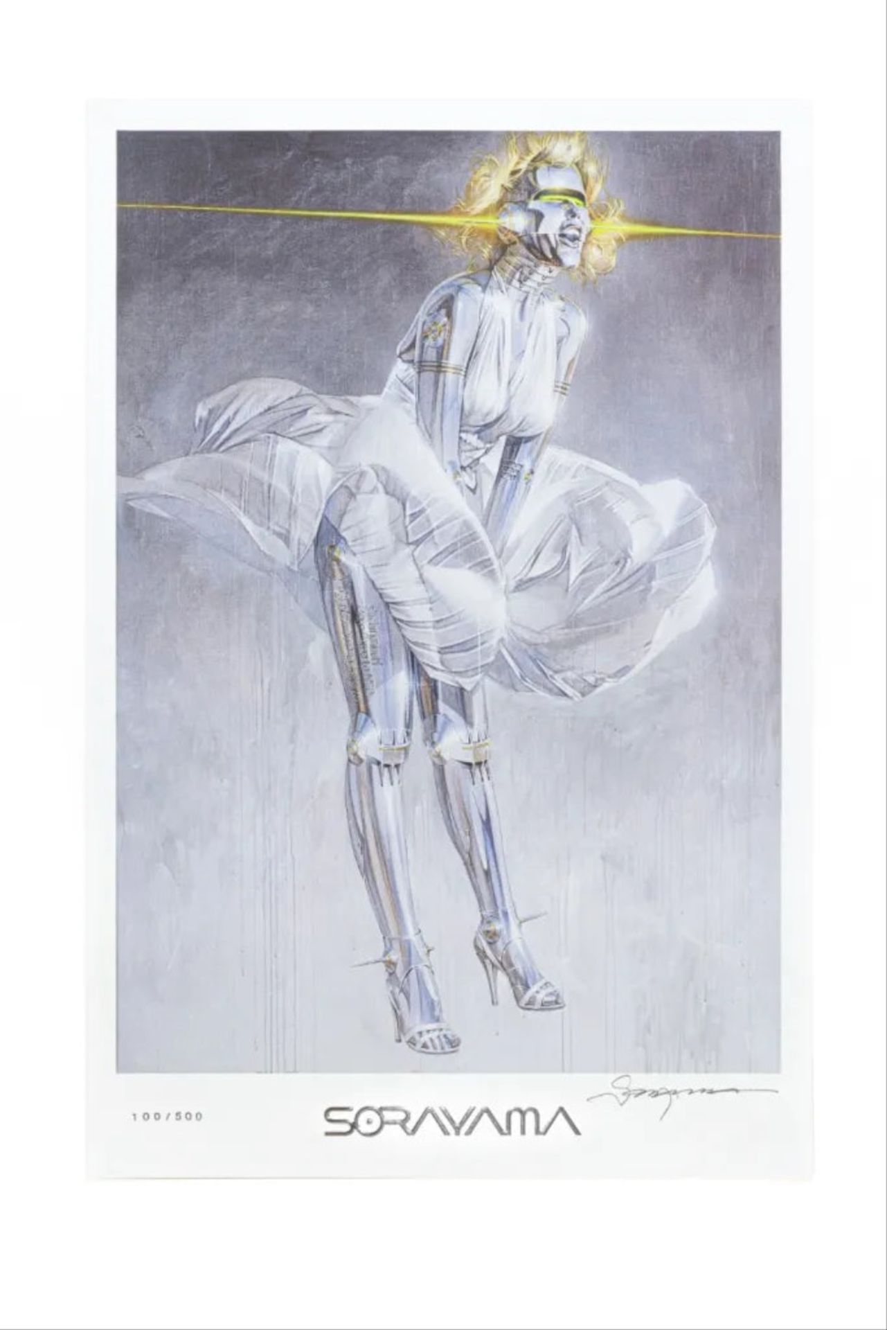 Hajime SORAYAMA (Né en 1947) Untilted (Marylin)  Sérigraphie en couleur, signée et numérotée .Editio