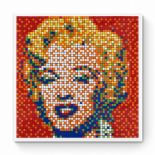 INVADER (Né en 1969) Rubik Shot Red Marylin