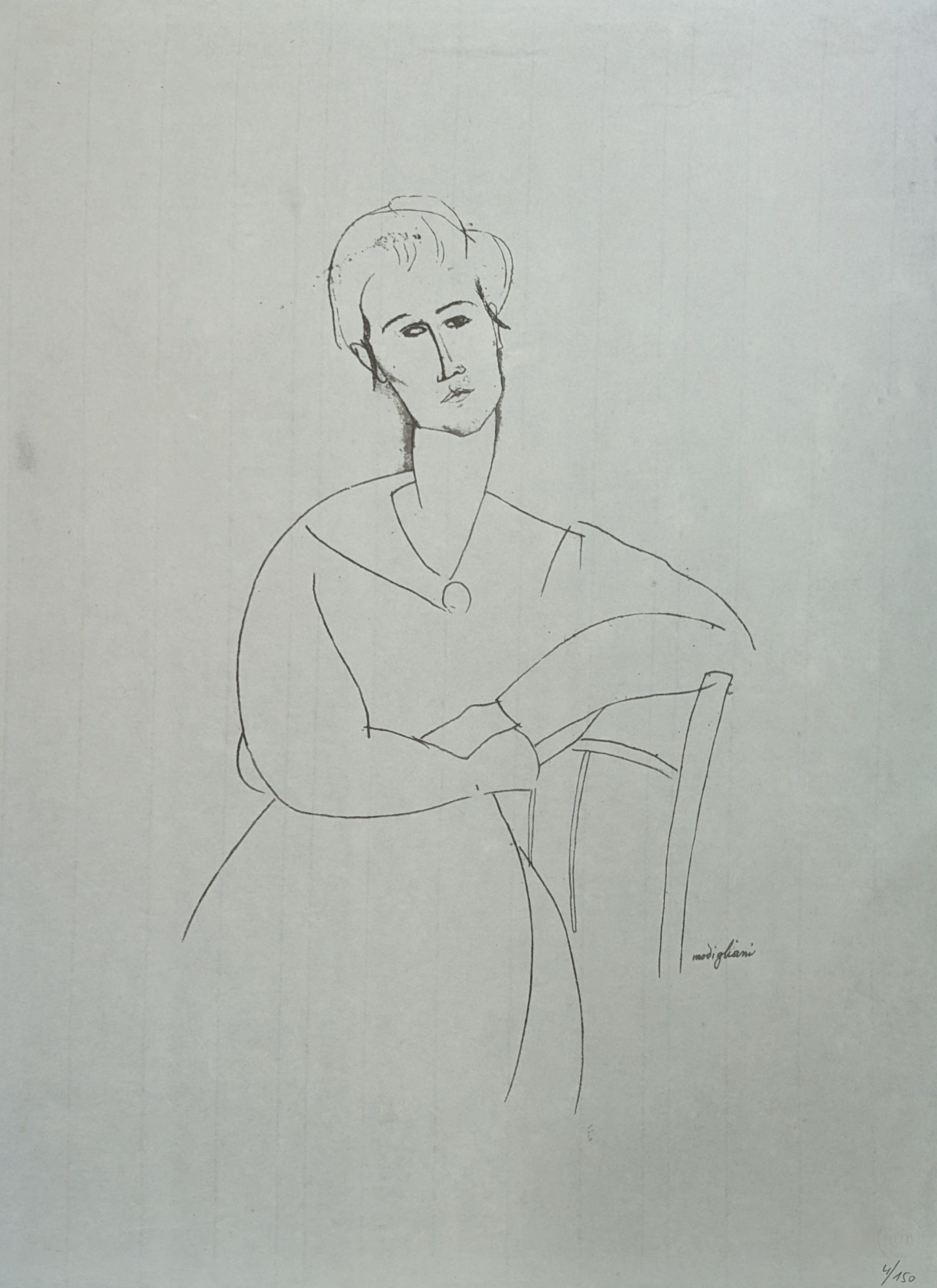 Amadéo MODIGLIANI (1884-1920), D’après Portrait féminin (modèle de 1916) - Image 2 of 10