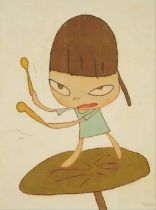 Yoshitomo NARA (Né en 1959) Marching on a butterbur leaf, 2020