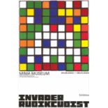 INVADER (Né en 1969) Affiche de l'Exposition INVADER -RUBIKCUBIST