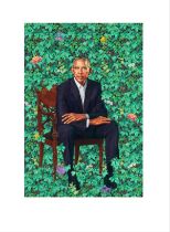 Kehinde WILEY (Né en 1977) Barak Obama, 2018