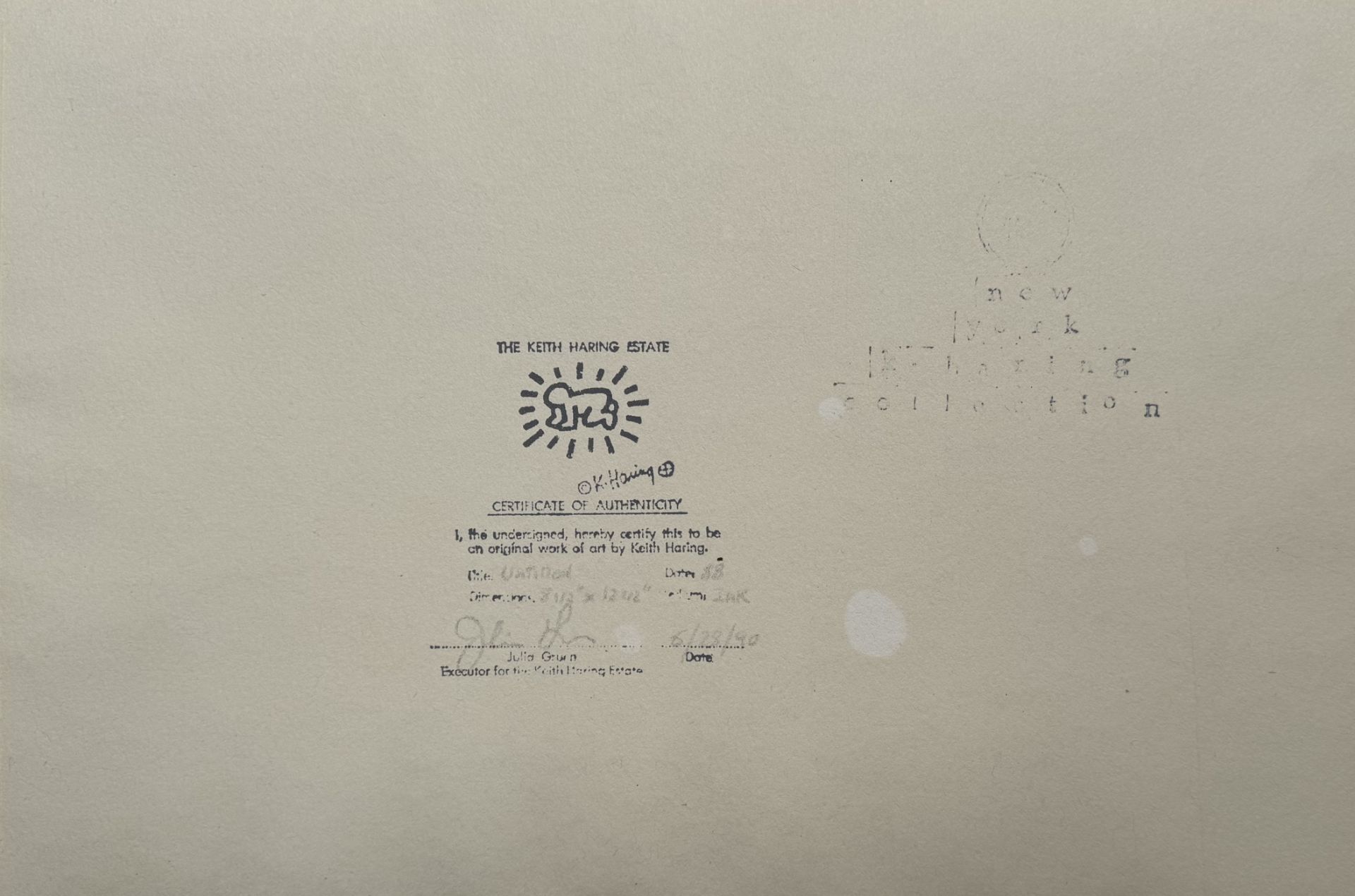 Keith HARING (1958-1990), Attribué à Sans titre, circa 1988 - Image 2 of 2