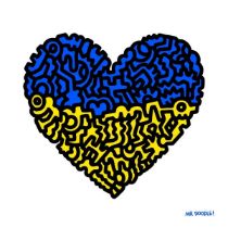 Mr DOODLE (Anglais - Né en 1994) Heart Ukraine- 2022