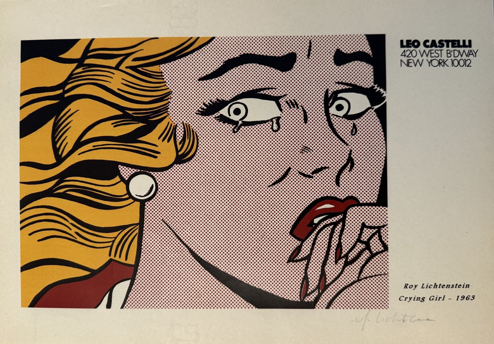 Roy LICHTENSTEIN (1923-1997), d'après.