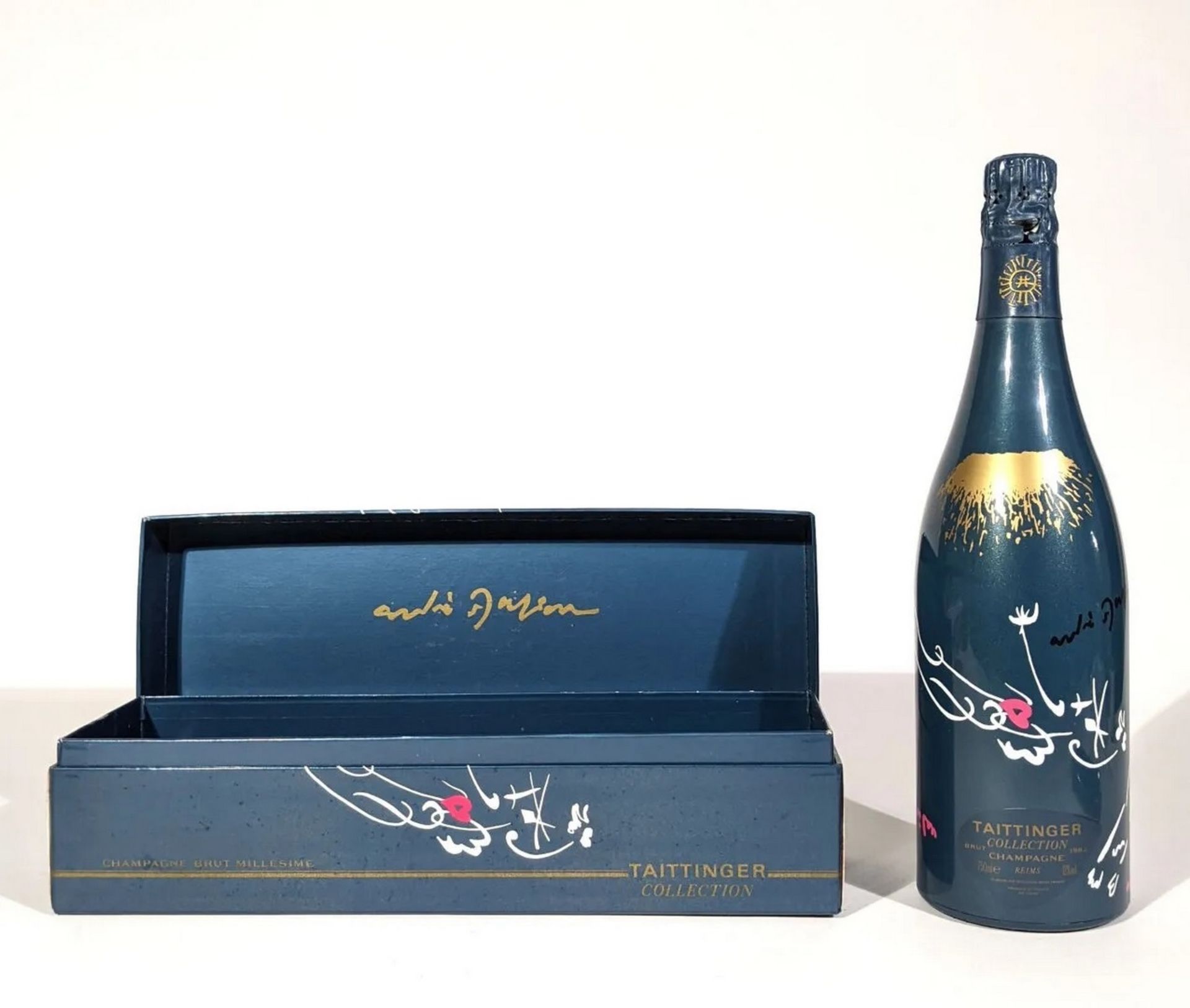 ARMAN (1928-2005) & TAITTINGER Bouteille de Champagne Collection Millésime 1981, 750ml.Bouteille et  - Bild 2 aus 2