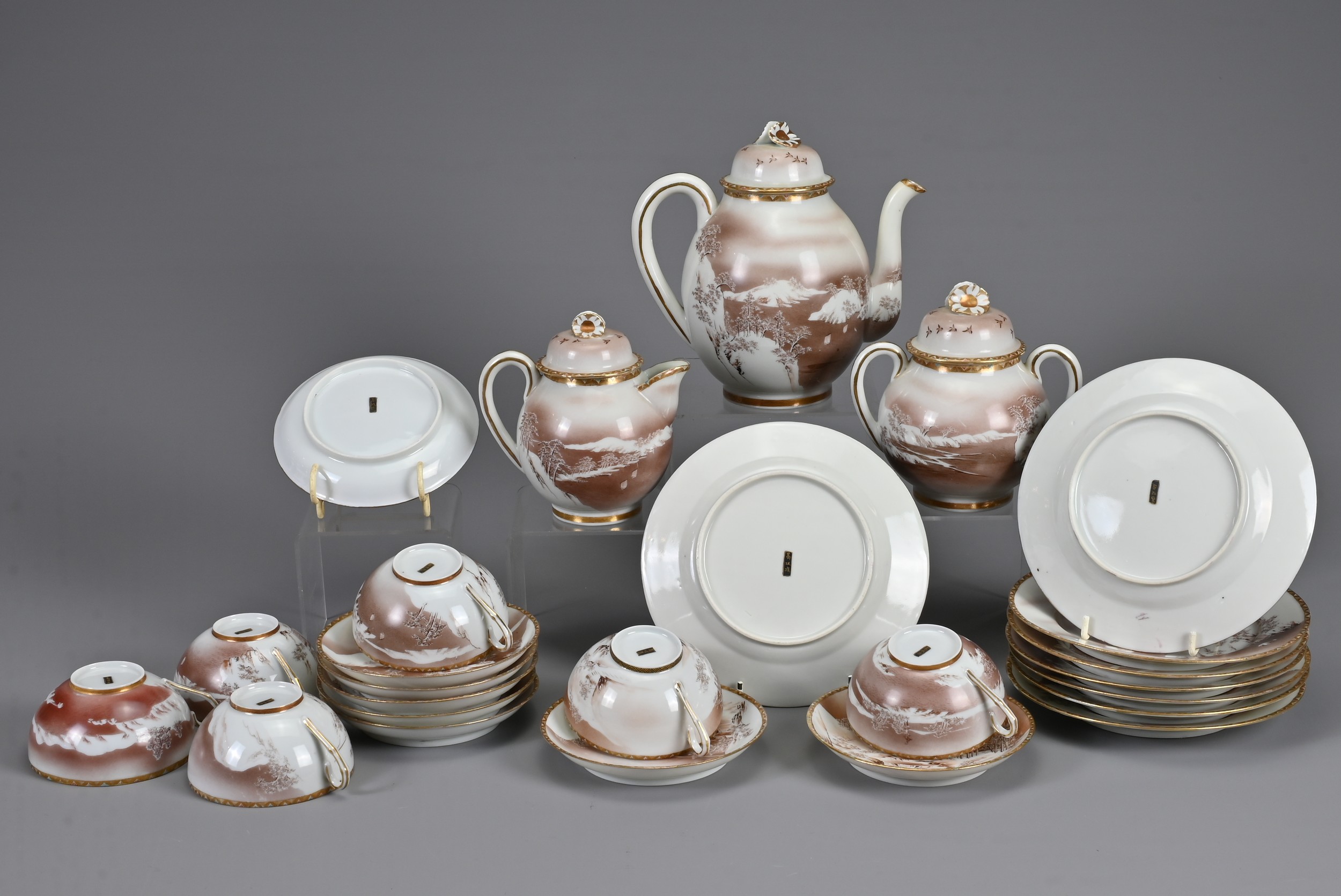 A JAPANESE PORCELAIN TEA SERVICE, SIGNED KOSAKA TOEMON, CIRCA 1900. To include a teapot, milk jug, - Image 8 of 8