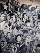 DAFEN SCHOOL, CONTEMPORARY - Collage of portraits of fashionable ladies wearing cheongsam dresses