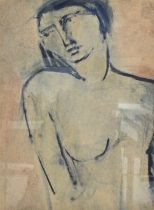 Mary Stork (1938-2007) - 'Romantic Figure' (1991), pastel on paper, signed and dated '91' lower