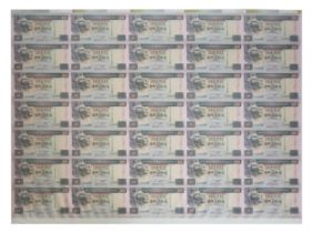 HONG KONG AND SHANGHAI BANKING CORPORATION, UNCUT SHEET OF 20 DOLLARS, YEAR 1995. Uncut sheet of