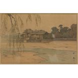 HIROSHI YOSHIDA, JAPAN (1876-1950), Kamogawa in Kyoto, 1933. A Japanese woodblock print signed