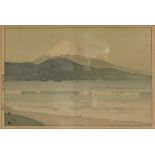 HIROSHI YOSHIDA, JAPAN (1876-1950), Mount Fuji from Miho, 1935. A Japanese woodblock print signed