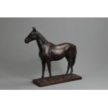 AN EARLY 20TH CENTURY JAPANESE BRONZE MODEL OF A HORSE BY KUNIO ITO (1890-1970). Modelled standing